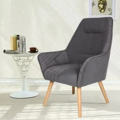 Paris Prix - Fauteuil Scandinave "watson" 101cm Gris -Pas Cher Fauteuil Magasin 33653339 4