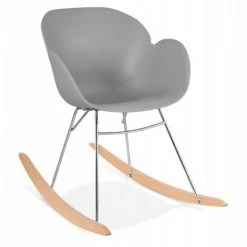 Paris Prix - Fauteuil à Bascule Design "kokkola" 99cm Gris