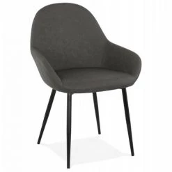 Paris Prix - Fauteuil Design "alyssa" 83cm Noir