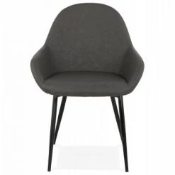 Paris Prix - Fauteuil Design "alyssa" 83cm Noir -Pas Cher Fauteuil Magasin 33653428 5
