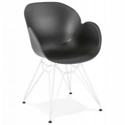 Paris Prix - Fauteuil Design "calypso" 85cm Noir