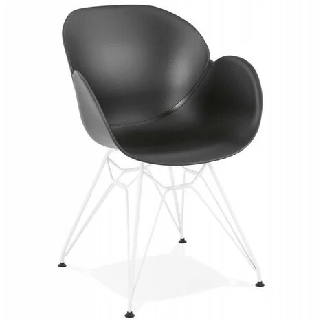Paris Prix - Fauteuil Design "calypso" 85cm Noir 3 Paris Prix - Fauteuil Design "calypso" 85cm Noir