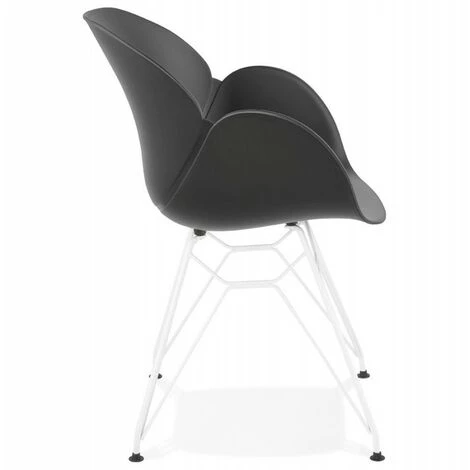 Paris Prix - Fauteuil Design "calypso" 85cm Noir 4 Paris Prix - Fauteuil Design "calypso" 85cm Noir – Image 2