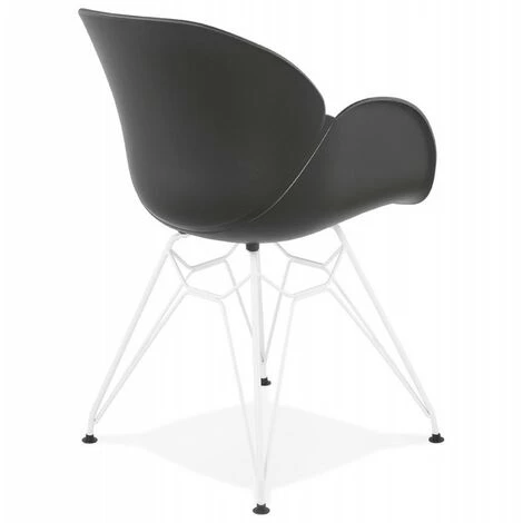 Paris Prix - Fauteuil Design "calypso" 85cm Noir 5 Paris Prix - Fauteuil Design "calypso" 85cm Noir – Image 3