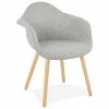 Paris Prix - Fauteuil Scandinave "fidji" 80cm Gris -Pas Cher Fauteuil Magasin 33653783 1