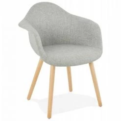 Paris Prix - Fauteuil Scandinave "fidji" 80cm Gris