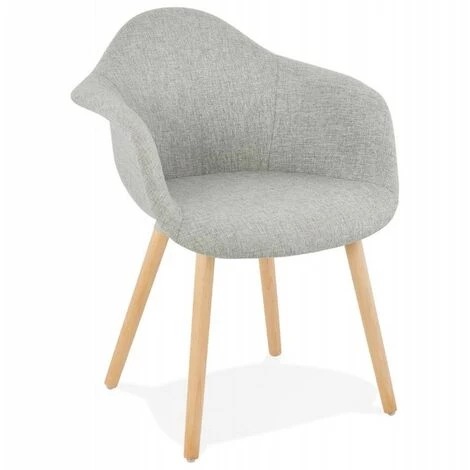 Paris Prix - Fauteuil Scandinave "fidji" 80cm Gris 3 Paris Prix - Fauteuil Scandinave "fidji" 80cm Gris