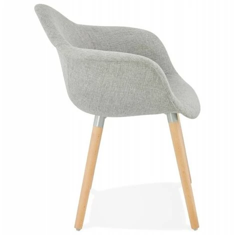 Paris Prix - Fauteuil Scandinave "fidji" 80cm Gris 4 Paris Prix - Fauteuil Scandinave "fidji" 80cm Gris – Image 2