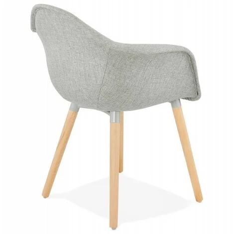 Paris Prix - Fauteuil Scandinave "fidji" 80cm Gris 5 Paris Prix - Fauteuil Scandinave "fidji" 80cm Gris – Image 3