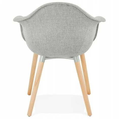 Paris Prix - Fauteuil Scandinave "fidji" 80cm Gris 6 Paris Prix - Fauteuil Scandinave "fidji" 80cm Gris – Image 4