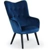 Paris Prix - Fauteuil Scandinave Velours "vianey" 67cm Bleu 1 Paris Prix - Fauteuil Scandinave Velours "vianey" 67cm Bleu -Pas Cher Fauteuil Magasin 33654627 1