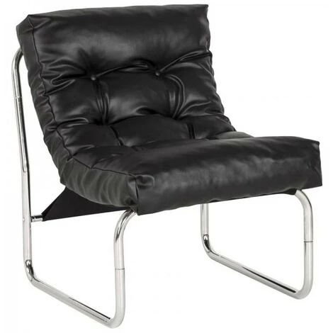Paris Prix - Fauteuil Design "clip" 76cm Noir 3 Paris Prix - Fauteuil Design "clip" 76cm Noir