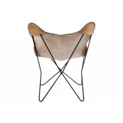 Paris Prix - Fauteuil Design En Cuir "papillon" 73cm Marron -Pas Cher Fauteuil Magasin 33657629 4