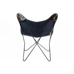 Paris Prix - Fauteuil Design Peau De Vache "papillon" 92cm Noir & Blanc -Pas Cher Fauteuil Magasin 33657900 5