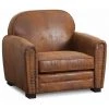 Paris Prix - Fauteuil Club Vintage "balista" 90cm Marron