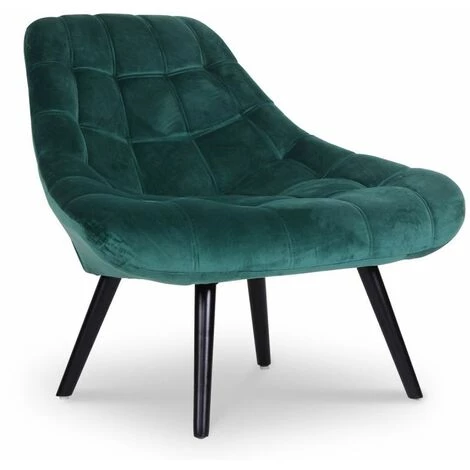 Paris Prix - Fauteuil Scandinave En Velours "johan" 102cm Vert 3 Paris Prix - Fauteuil Scandinave En Velours "johan" 102cm Vert