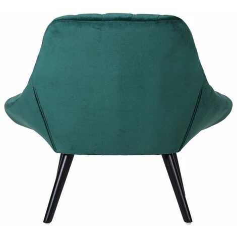 Paris Prix - Fauteuil Scandinave En Velours "johan" 102cm Vert 6 Paris Prix - Fauteuil Scandinave En Velours "johan" 102cm Vert – Image 4