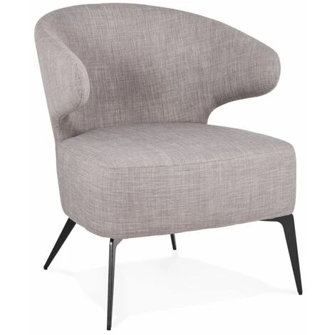 Paris Prix - Fauteuil Design Lounge En Tissu "vinon" 72cm Gris 3 Paris Prix - Fauteuil Design Lounge En Tissu "vinon" 72cm Gris