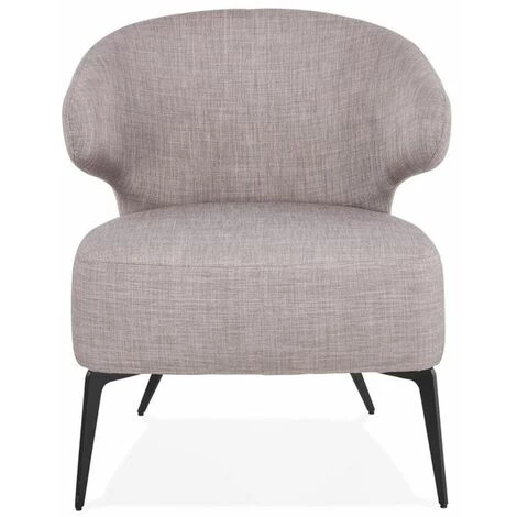 Paris Prix - Fauteuil Design Lounge En Tissu "vinon" 72cm Gris 4 Paris Prix - Fauteuil Design Lounge En Tissu "vinon" 72cm Gris – Image 2