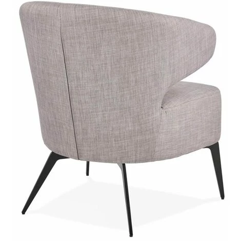 Paris Prix - Fauteuil Design Lounge En Tissu "vinon" 72cm Gris 6 Paris Prix - Fauteuil Design Lounge En Tissu "vinon" 72cm Gris – Image 4