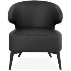 Paris Prix - Fauteuil Design Lounge "dorla" 72cm Noir -Pas Cher Fauteuil Magasin 33663159 2