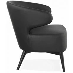 Paris Prix - Fauteuil Design Lounge "dorla" 72cm Noir -Pas Cher Fauteuil Magasin 33663159 3