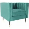 Paris Prix - Fauteuil Design En Velours "goya" 76cm Vert -Pas Cher Fauteuil Magasin 33663830 1