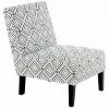 Paris Prix - Fauteuil Design Imprimé "indira" 84cm Noir & Blanc -Pas Cher Fauteuil Magasin 33669393 1