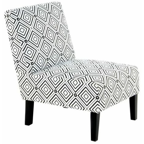 Paris Prix - Fauteuil Design Imprimé "indira" 84cm Noir & Blanc 3 Paris Prix - Fauteuil Design Imprimé "indira" 84cm Noir & Blanc