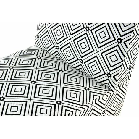 Paris Prix - Fauteuil Design Imprimé "indira" 84cm Noir & Blanc 5 Paris Prix - Fauteuil Design Imprimé "indira" 84cm Noir & Blanc – Image 3