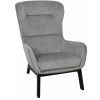Paris Prix - Fauteuil Velours Côtelé Design "roma" 96cm Gris