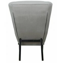 Paris Prix - Fauteuil Velours Côtelé Design "roma" 96cm Gris -Pas Cher Fauteuil Magasin 33674598 4