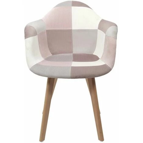 Paris Prix - Lot De 2 Fauteuils Patchwork "style" 86cm Rose 4 Paris Prix - Lot De 2 Fauteuils Patchwork "style" 86cm Rose – Image 2