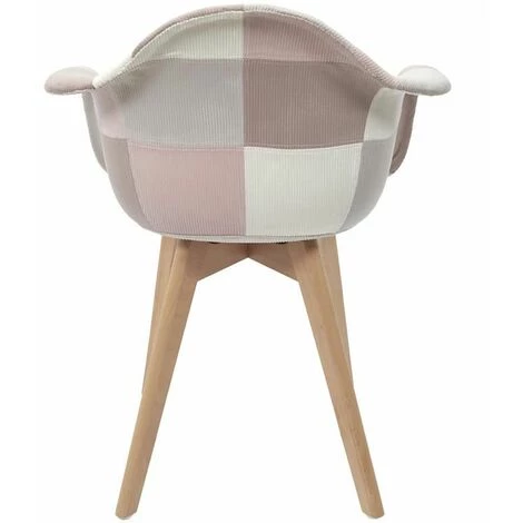 Paris Prix - Lot De 2 Fauteuils Patchwork "style" 86cm Rose 6 Paris Prix - Lot De 2 Fauteuils Patchwork "style" 86cm Rose – Image 4