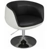 Paris Prix - Fauteuil Design "tommy" 80cm Noir & Blanc