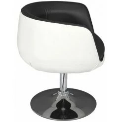 Paris Prix - Fauteuil Design "tommy" 80cm Noir & Blanc 9 Paris Prix - Fauteuil Design "tommy" 80cm Noir & Blanc -Pas Cher Fauteuil Magasin 33681527 3
