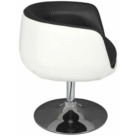 Paris Prix - Fauteuil Design "tommy" 80cm Noir & Blanc 5 Paris Prix - Fauteuil Design "tommy" 80cm Noir & Blanc – Image 3
