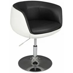 Paris Prix - Fauteuil Design "tommy" 80cm Noir & Blanc 11 Paris Prix - Fauteuil Design "tommy" 80cm Noir & Blanc -Pas Cher Fauteuil Magasin 33681527 5