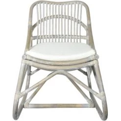 Chaise En Rotin Lin Gris VidaXL 8 Chaise En Rotin Lin Gris VidaXL -Pas Cher Fauteuil Magasin 33721171 2