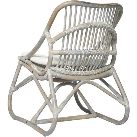 Chaise En Rotin Lin Gris VidaXL 6 Chaise En Rotin Lin Gris VidaXL – Image 4