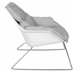 ALTOBUY LOUNGE - Fauteuil Incliné Gris Coque Blanche - Gris -Pas Cher Fauteuil Magasin 33997832 3
