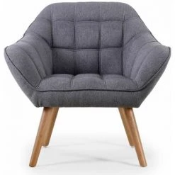 Paris Prix - Fauteuil Scandinave Matelassé "taon" 83cm Gris -Pas Cher Fauteuil Magasin 34055698 2