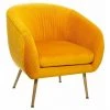 ATMOSPHERA, CRŽATEUR D'INTŽRIEUR Fauteuil Design En Velours "Solaro" 78cm Jaune