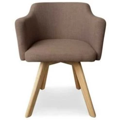 Paris Prix - Fauteuil Scandinave En Tissu "delante" 67cm Taupe -Pas Cher Fauteuil Magasin 34210178 3