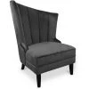 COTECOSY Fauteuil Karl Velours Noir - Noir