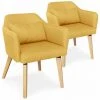 Paris Prix - Lot De 2 Fauteuils Design Tissu "nari" 70cm Jaune -Pas Cher Fauteuil Magasin 34288611 1