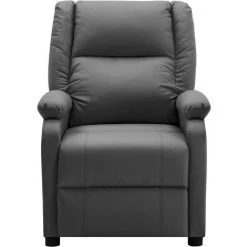 TRUE DEAL Fauteuil Inclinable Anthracite Similicuir 8 TRUE DEAL Fauteuil Inclinable Anthracite Similicuir -Pas Cher Fauteuil Magasin 34525188 2