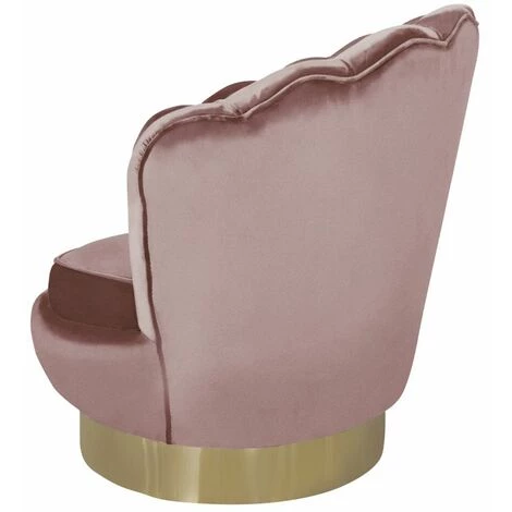 Paris Prix - Fauteuil Pivotant Design "jhoua" 80cm Rose 5 Paris Prix - Fauteuil Pivotant Design "jhoua" 80cm Rose – Image 3