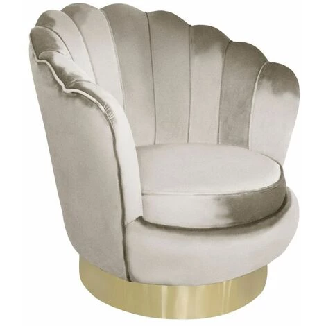 Paris Prix - Fauteuil Pivotant Design "jhoua" 80cm Taupe 3 Paris Prix - Fauteuil Pivotant Design "jhoua" 80cm Taupe
