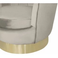 Paris Prix - Fauteuil Pivotant Design "jhoua" 80cm Taupe 11 Paris Prix - Fauteuil Pivotant Design "jhoua" 80cm Taupe -Pas Cher Fauteuil Magasin 34698667 5